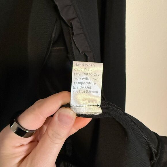 Ming Wang Ruffle Edge Open Front Knit Cardigan Size 1X - Picture 9 of 11